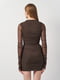 Облягаюча коричнева міні-сукня з вирізом | 6840594 | фото 3