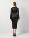 Чорна сукня з ромбоподібним вирізом та складаннями | 6840595 | фото 2