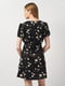 Коротка чорна сукня в квітковий принт | 6840598 | фото 3