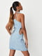 Джинсова блакитна сукня з вирізами з боків | 6840600 | фото 2