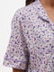 Нічна сорочка сіро-фіолетова в принт на гудзиках | 6844268 | фото 4