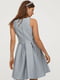 Сіра сукня А-силуету з відрізною спідницею в складку | 6844278 | фото 2