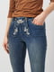 Капрі сині джинсові з вишивкою | 6844334 | фото 4