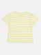 Жовта футболка в смужку з бавовни | 6844399 | фото 2