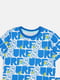 Бавовняна синя піжама: футболка та шорти | 6844405 | фото 3