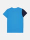 Синяя двухцветная футболка | 6844408 | фото 2