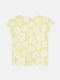 Жовта бавовняна футболка з принтом | 6844422 | фото 2
