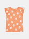 Помаранчева бавовняна футболка в квітковий принт. | 6844426 | фото 2