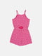 Полукомбинезон-шорты темно-розовый в мелкий принт | 6844462 | фото 2