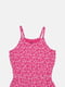 Полукомбинезон-шорты темно-розовый в мелкий принт | 6844462 | фото 3