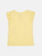 Жовта бавовняна футболка з принтом | 6844480 | фото 2