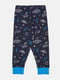 Пижамные темно-синие брюки в принт | 6844516 | фото 2