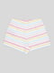 Шорты пижамные белые в разноцветную полоску | 6844563 | фото 2