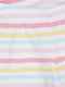 Шорты пижамные белые в разноцветную полоску | 6844563 | фото 3