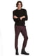 Бордовые брюки кэжуал | 6844862 | фото 2