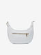 Белая кожаная сумка-багет с цепочкой | 6838330 | фото 3