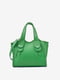 Зелена шкіряна сумка тоут | 6838443 | фото 2