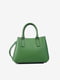 Зеленая кожаная сумка тоут с текстильной подкладкой | 6838465 | фото 2
