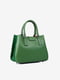 Зеленая кожаная сумка тоут с текстильной подкладкой | 6838465 | фото 3