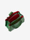 Зеленая кожаная сумка тоут с текстильной подкладкой | 6838465 | фото 4