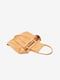 Светло-оранжевая кожаная сумка шопер на молнии | 6838473 | фото 4