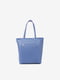Кожаная сумка шопер цвета индиго | 6838474 | фото 3