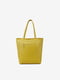 Кожаная сумка шопер фисташкового цвета | 6838475 | фото 3