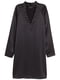 Чорна сукня А-силуету з коміром-стійкою та вишивкою | 6844274 | фото 2