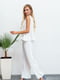 Білий костюм з текстурованого крепу: блуза та штани | 6844992 | фото 2