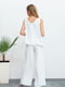 Білий костюм з текстурованого крепу: блуза та штани | 6844992 | фото 3