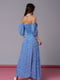 Бавовняна блакитна сукня з двома розрізами | 6845028 | фото 3