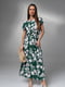 Зелена довга сукня з розрізами | 6845048