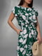 Зелена довга сукня з розрізами | 6845048 | фото 4