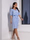 Блакитна бавовняна сукня з орнаментом | 6845073 | фото 2