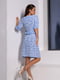 Блакитна бавовняна сукня з орнаментом | 6845073 | фото 3