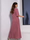 Темно-рожева бавовняна сукня-сорочка з розрізами | 6845080 | фото 3