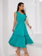Бірюзова бавовняна сукня з відкритою спинкою | 6845096 | фото 2