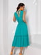 Бірюзова бавовняна сукня з відкритою спинкою | 6845096 | фото 3