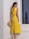 Жовта бавовняна сукня з відкритою спинкою | 6845097 | фото 3