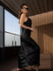 Чорна шовкова сукня з відкритою спиною | 6845111 | фото 2