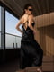 Чорна шовкова сукня з відкритою спиною | 6845111 | фото 3