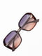 Коричневі сонцезахисні окуляри з геометричною оправою | 6845185 | фото 2