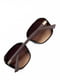 Темно-коричневі сонцезахисні окуляри з геометричною оправою | 6845187 | фото 2