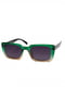 Зелено-бежеві прямокутні сонцезахисні окуляри | 6845194