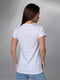 Біла бавовняна футболка з силуетним малюнком | 6845280 | фото 3