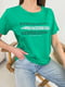 Зелена вільна футболка з анімалістичним принтом | 6845320 | фото 4