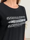 Чорна вільна футболка з анімалістичним принтом | 6845325 | фото 4