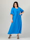 Синя сукня А-силуету з втачним рукавом | 6845362 | фото 2