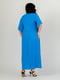 Голубое платье А-силуэта с втачным рукавом | 6845362 | фото 5
