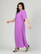 Сукня бузкового кольору А-силуету з втачним рукавом | 6845364 | фото 3
